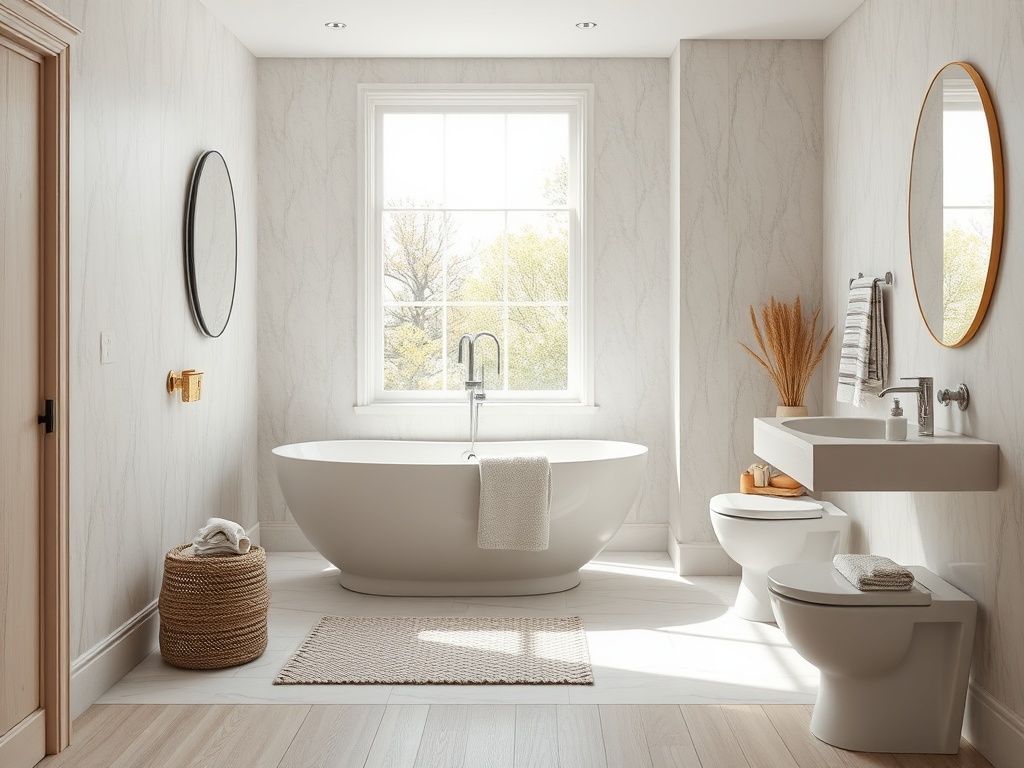 Мебель для ванной комнаты: материалы и конструкции